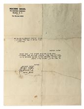 Picture of A letter signed by the Rebbe
