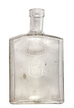 תמונה של בקבוק זכוכית ממפעלו של יעקב הברפלד - אושוויץ. תחילת המאה ה-20.