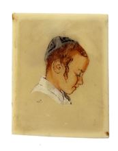 Picture of Jewish boy – art on bakelite.
