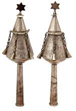 Picture of Pair of silver finials for a sefer torah. North Africa, beginning of the 20th century.