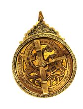 Picture of Old astrolabe with inscriptions in Hebrew and Jewish symbols