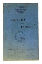 Picture of Extraits de la Tefila (abbreviated siddur for students), published in Vichy (France) during the Shoah (approx. 1940), complete copy, extremely rare!