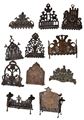 Picture of A collection 11 of different menorahs in north African/Moroccan style 